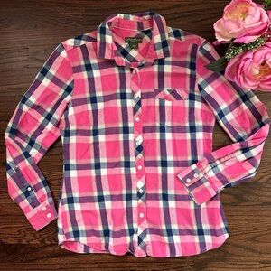Eddie Bauer plaid flannel shirt, size M